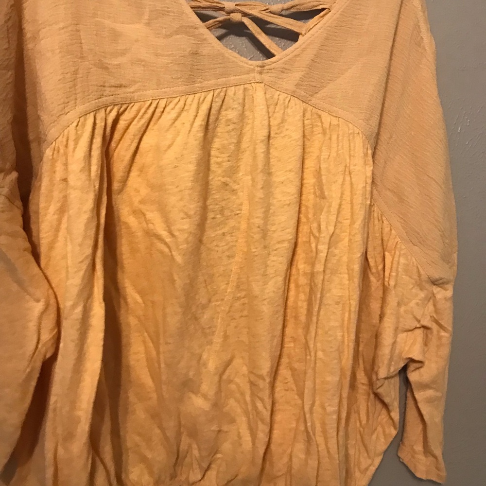 Free people yellow flowy top